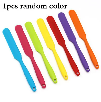 A Silicone Cream Spatula Cream Brush Baking Oil Brush Nylon Handle Mixing Shovel Butter Scraper Flour Scrapers 5 Optionals - Цвет: A