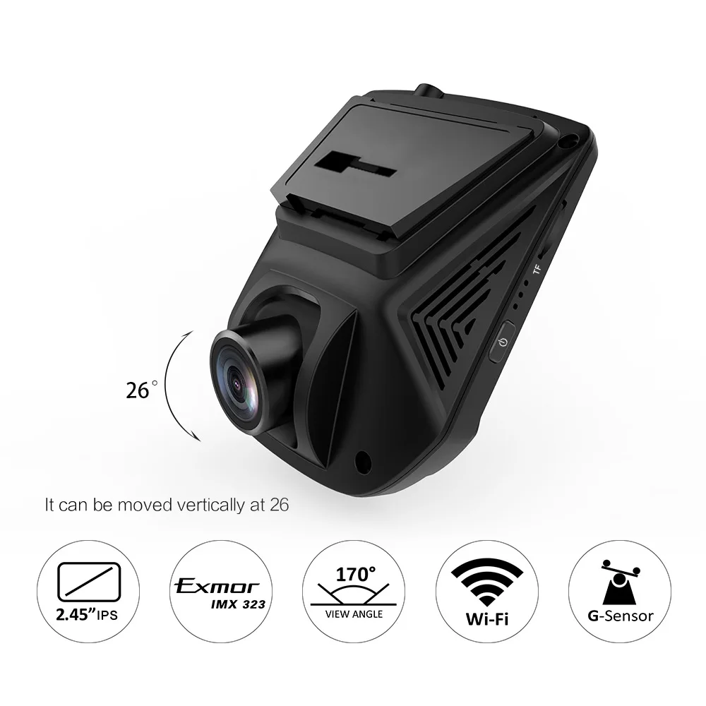 Автомобильный видеорегистратор AZDOME A305 WiFi приборная панель Full HD1080P автомобильная