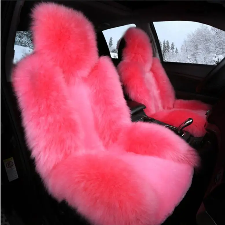 Natural Australian sheepskin car seat covers universal size accessories automobiles FOR lada granta renault logan | Автомобили и
