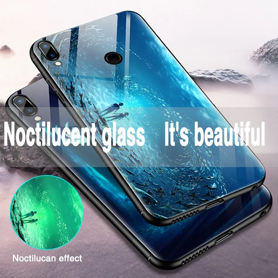 Для huawei P20 Lite Стекло чехол Роскошный люминесцентный Coque для Pro P10 плюс P Smart заказать