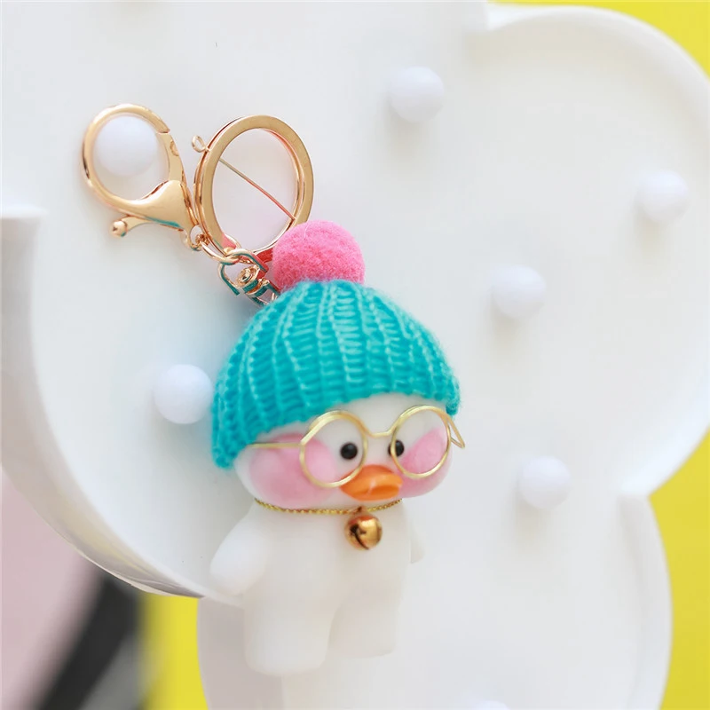 Милый брелок Lalafanfan 1 шт. 8 см игрушка Kawaii Cafe Mini желтая утка фигурка сумки для ключей