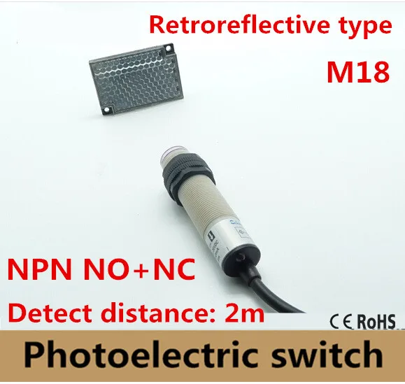 Фотоэлектрический переключатель M18 светоотражающий инфракрасный датчик с