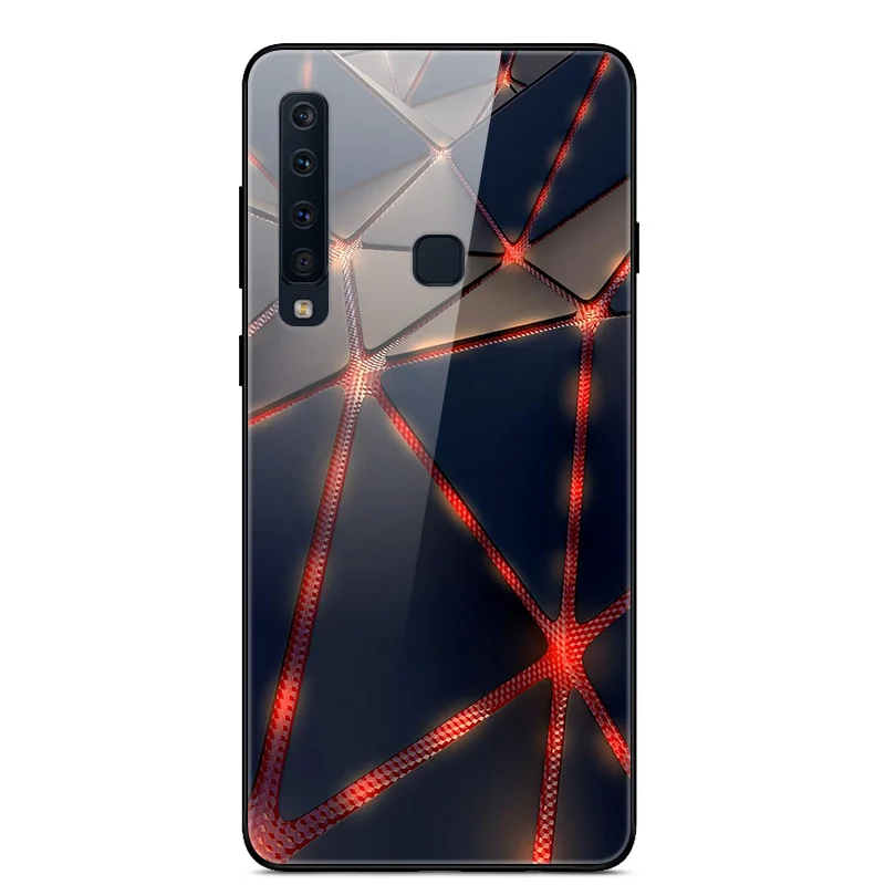 Чехол из закаленного стекла для samsung Galaxy A9, чехол с планетой космосом, стеклянный чехол на заднюю панель для samsung A9 A920F A920 A9S, чехол