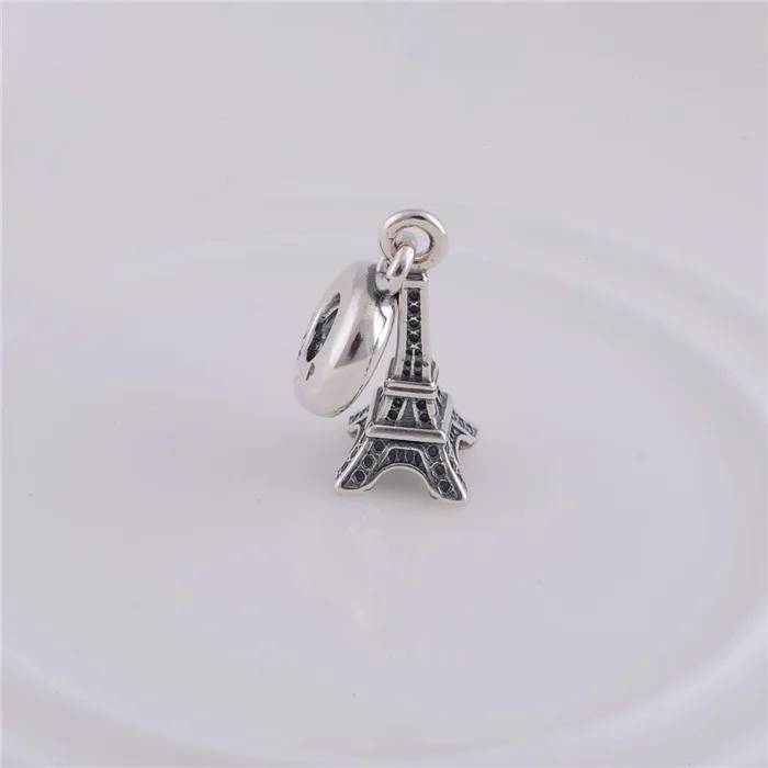 Подвеска Шарм Эйфелева башня из серебра 925 пробы charm eiffel tower charm eiffelthread charms | Бусины -2024197559