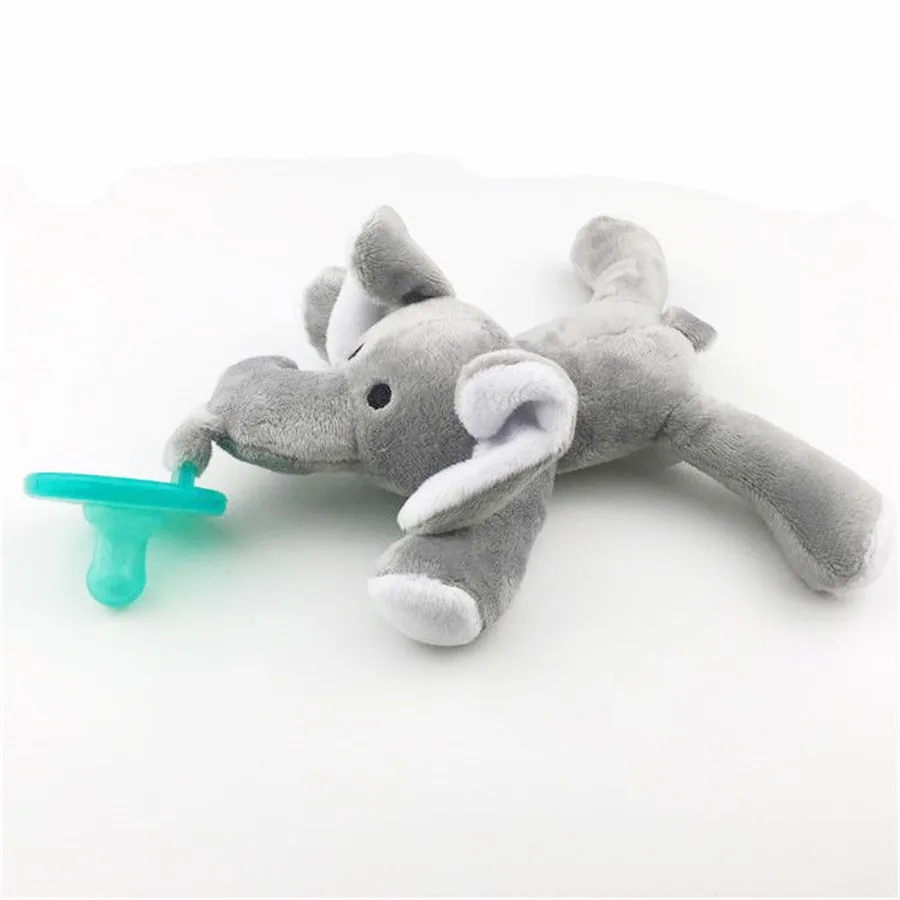 1Pcs Cartoon Pacifier Toddler Infant Baby Soothie Boy Girl Kids Silicone Pacifiers Cuddly Plush Animal | Мать и ребенок