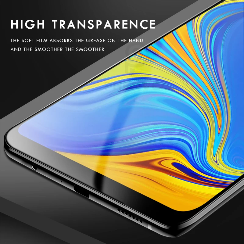 Защитная пленка 0 1 мм для Samsung A9 A8 A7 гелевая Galaxy Plus 2018 3d с гидрогелем задней