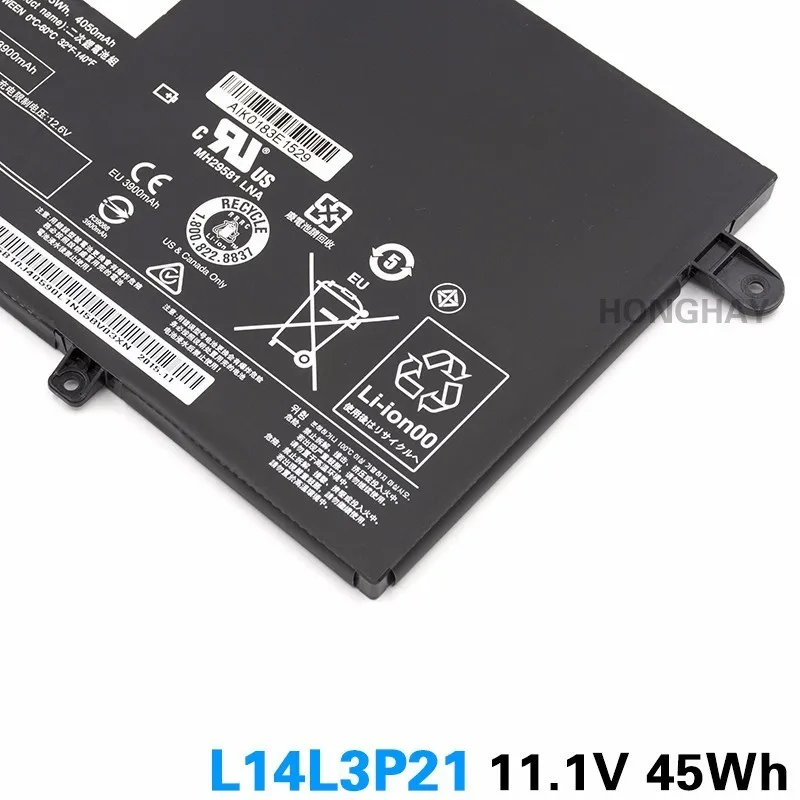 Аккумулятор для ноутбука HONGHAY L14L3P21 L14M3P21 Lenovo Edge 2 1580 FLEX 3 1570 Flex3 14 ALEI Yoga 500 14ISK 14IBD 11 1 V