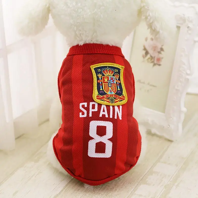 Sports Dog Vest Cat Shirt Pet Clothing Summer Cotton Sweatshirt Football Jersey Clothes For Small Medium Large Dogs XS-6XL | Дом и сад