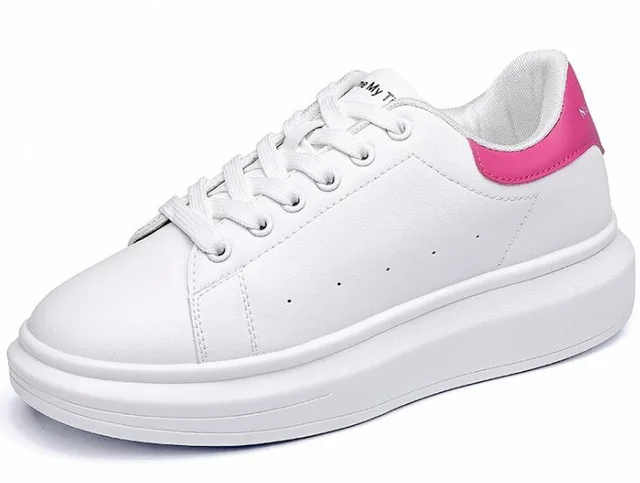 Akexiya/ботильоны на платформе белого цвета Для женщин Кроссовки танкетке Невидимый