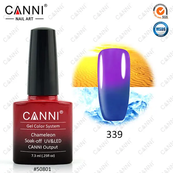 CANNI, термогель-лак, хамелеон, цвета, для дизайна ногтей, эмалевые гель, 7,3 мл, замачиваемый, УФ светодиодный, меняющий цвет, Гель-лак - Цвет: 339