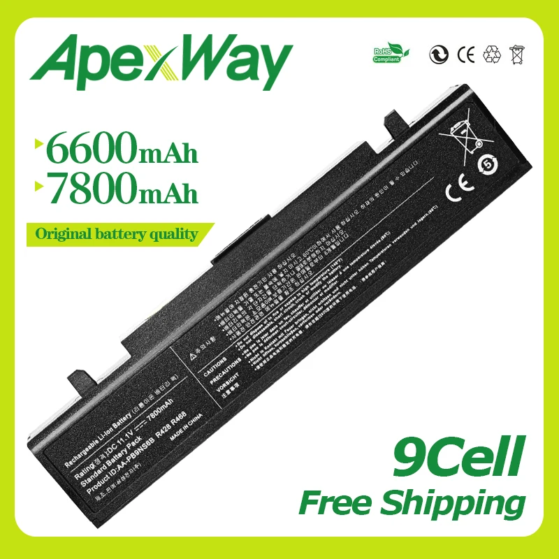 

Аккумулятор для ноутбука Samsung 6600, AA-PB9NS6B мА · ч, 9 ячеек, для Samsung AA-PB9NC6W, R518, R519, R520, R522, R540, R580, R610, AA-PB9NC6B, NP300E5C