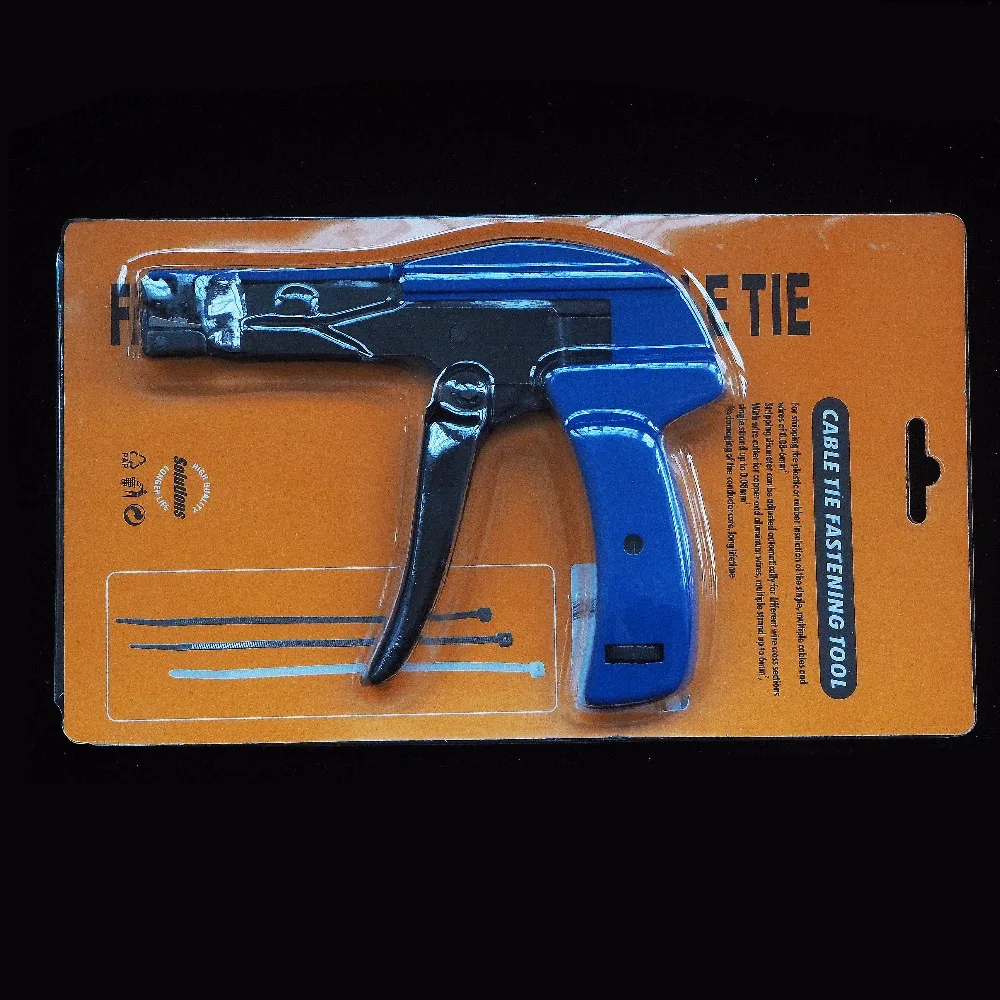 

Cable Tie Gun - Fastening and Cutting Tool with Steel Handle Special for Nylon Cable Tie Fasten and Cut Cables in Blue