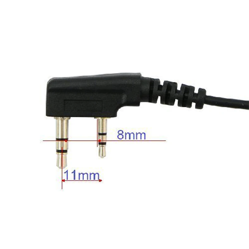Wholesale 5pcs 1m/3.28ft K-type 2 Pin Plug Cloning Copy Cable for Baofeng Wouxun Kenwood Linton Puxing 2-Way Radio Clone | Электроника
