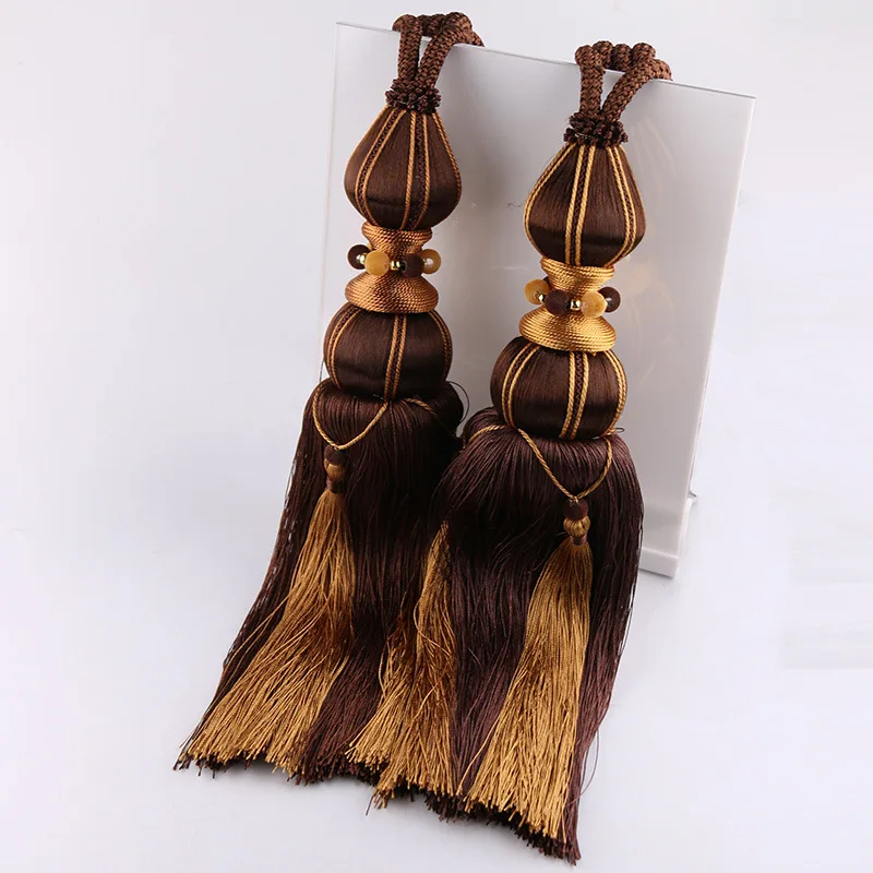 Петельками для штор ручная тканый галстук шар подвесные шторы крюк подвеска с