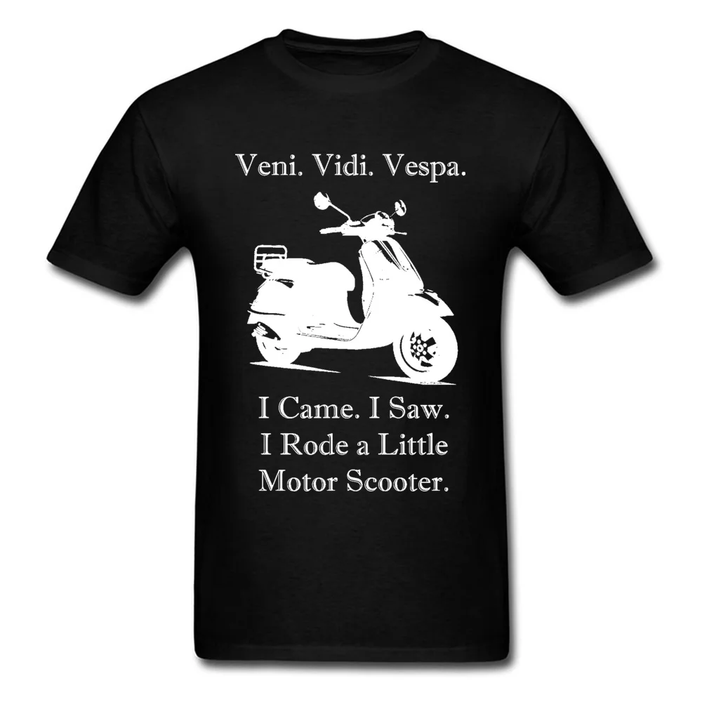 

Футболка Veni Vidi Vespa Piaggio с мотоциклом, авто, скутер, чоппер, мотор, черные футболки для мужчин, на День отца, взрослые футболки оверсайз