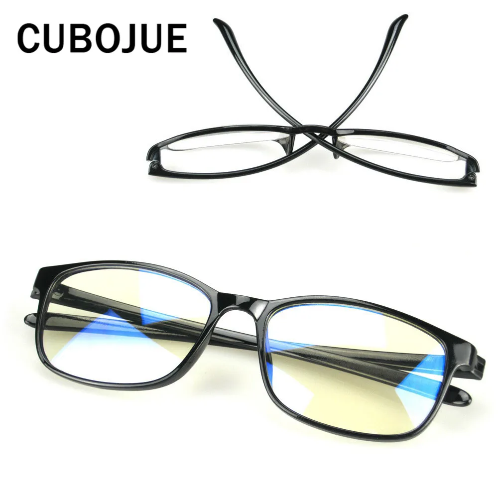 Cubojue Folable TR90 Компьютерные очки для мужчин и женщин защита от синего излучения без винта дизайн Ультра легкие