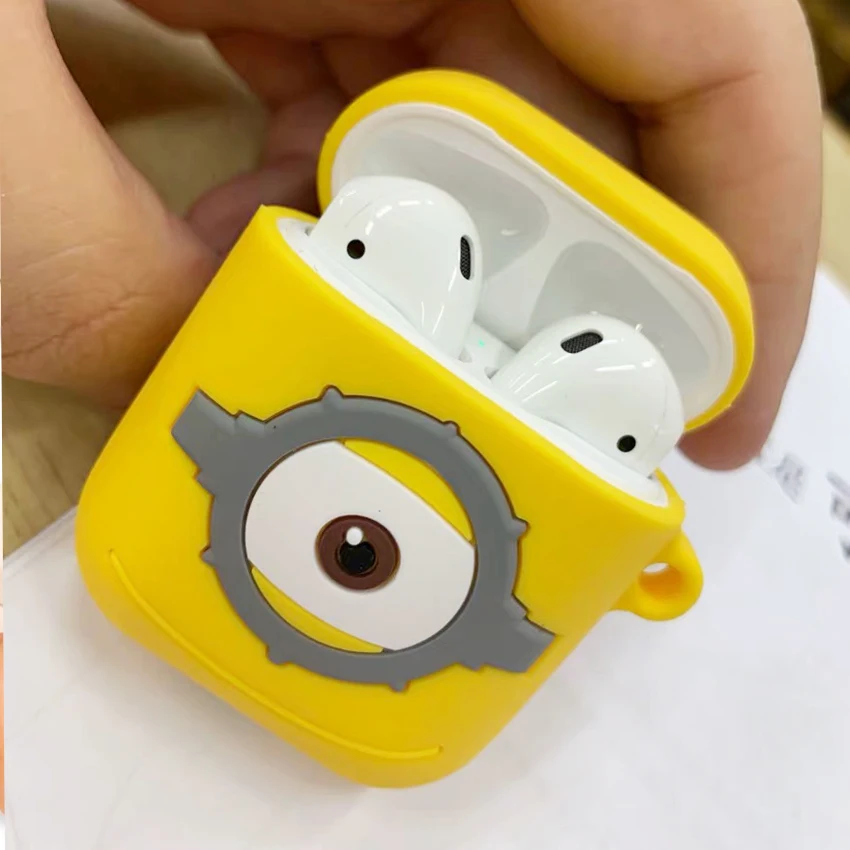 Чехол для airpods, милый мультяшный защитный чехол для airpods, беспроводной чехол для наушников air pods 2, силиконовый чехол для наушников, fundas