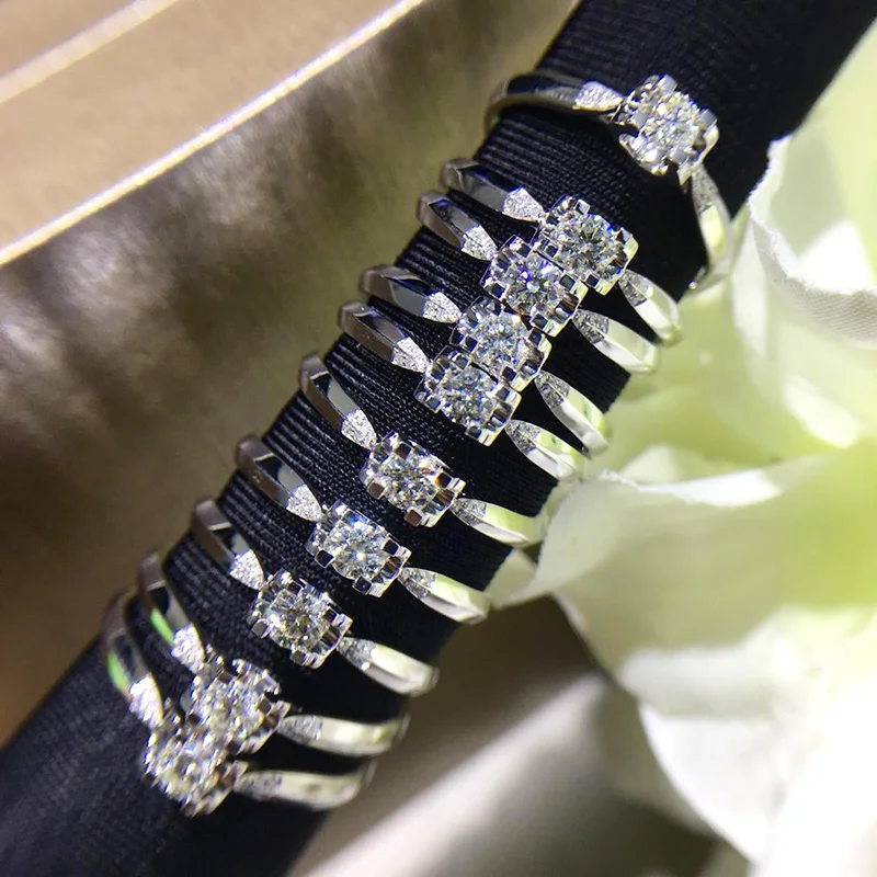 Natural Diamond 18K Gold Pure Ring Beautiful Gemstone Good Upscale Trendy Classic Party Fine Jewelry Hot Sell New 2020 | Украшения и