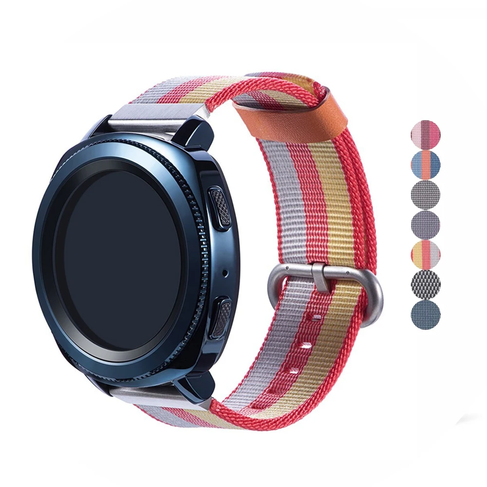 Нейлоновый ремешок для часов Samsung Gear S3 Frontier S2 Классический быстросъемный браслет