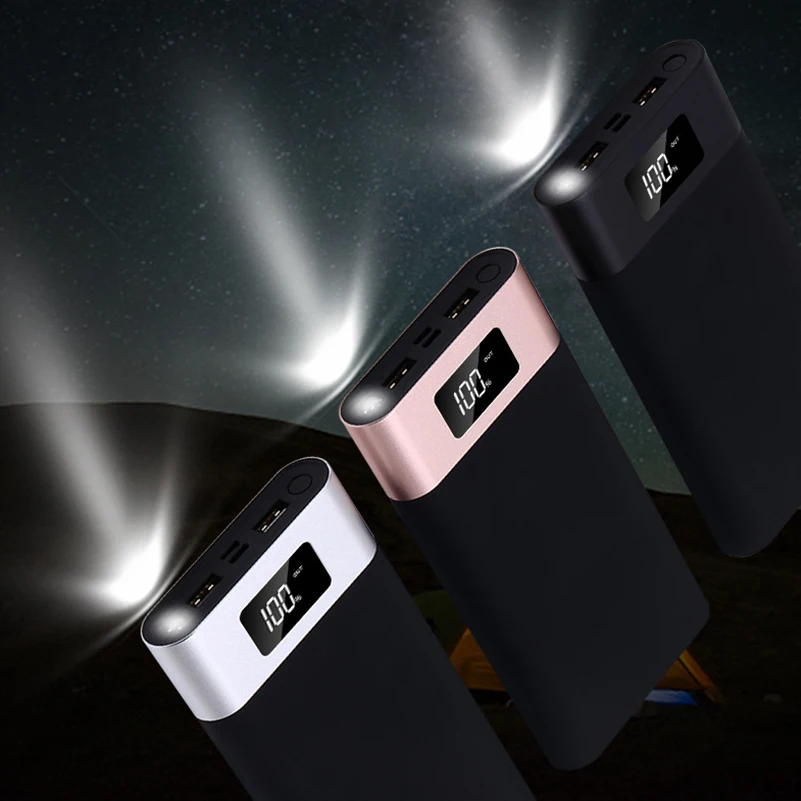 Универсальный внешний аккумулятор 20000 мАч с двумя USB портами для Iphone 7 8 Plus Xiaomi Samsung
