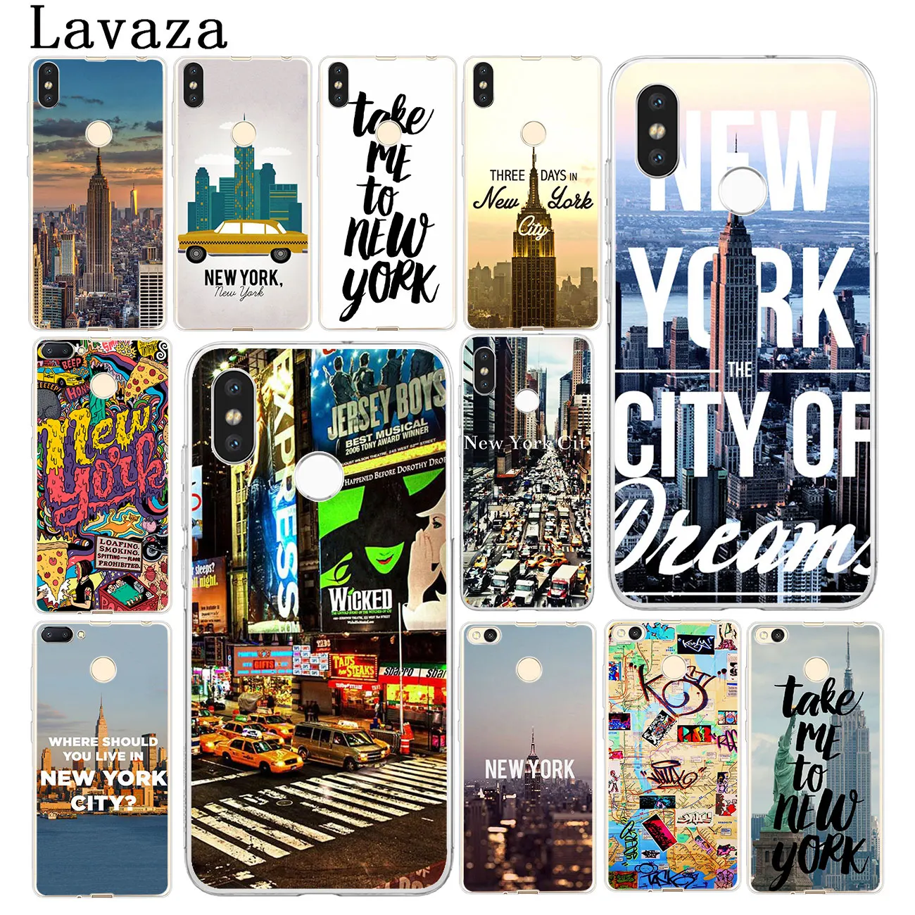 Твердый чехол для телефона Lavaza New York City Xiaomi 9 9T A3 PRO CC9 CC9E 8 A2 Lite SE A1 pocophone f1 6 6X 5S 5X MAX