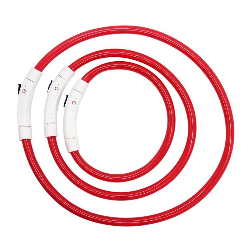 Зарядка через usb животное ошейник Перезаряжаемые светодио дный трубки мигает