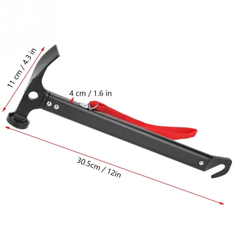 Ultralight Outdoor Tent Nail Hammer Multifunction Camping Peg Puller Remover Accessories Mallet | Спорт и развлечения