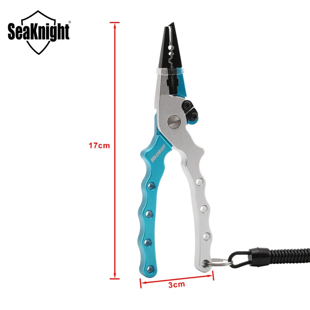 Многофункциональные рыболовные плоскогубцы Seaknight SK004, 80 г, 17 см, резак из алюминиевого сплава, рыболовные снасти+ удерживающий трос