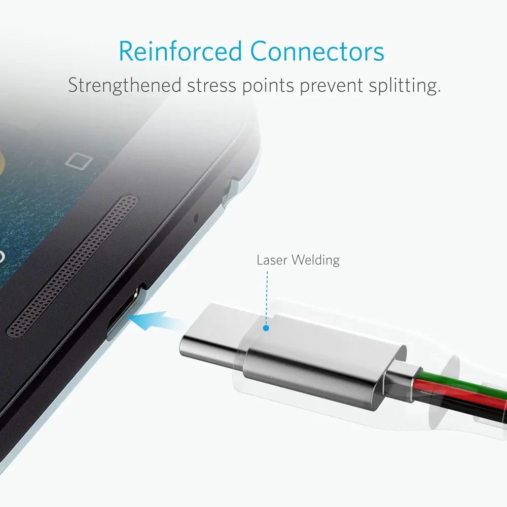 Кабель для зарядки ANKER (A8187/ A8188) USB Type C 3A|Кабели мобильных телефонов| |