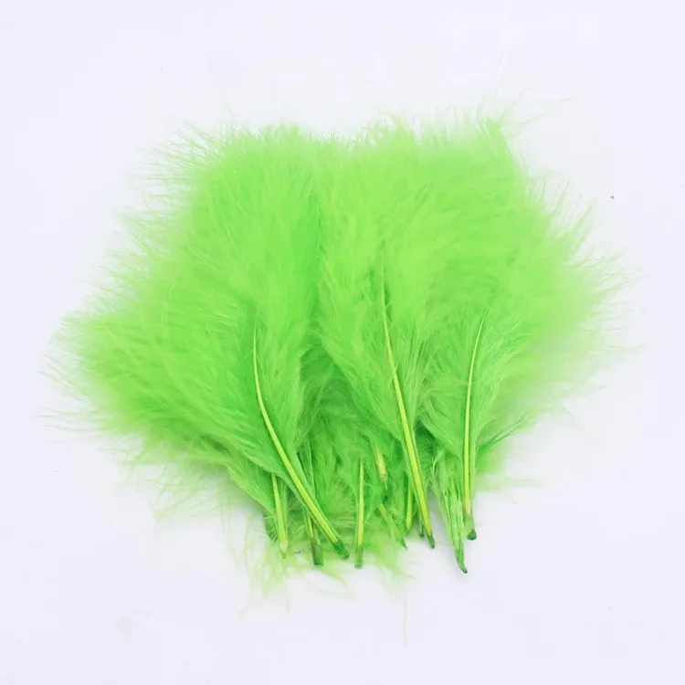 L-green 50 шт. перья индейки 4-6 дюймов 10-15 см куриные Шлейфы перья индейки Марабу для карнавала Хэллоуин Рождество DIY Ремесло Декор - Цвет: L-green