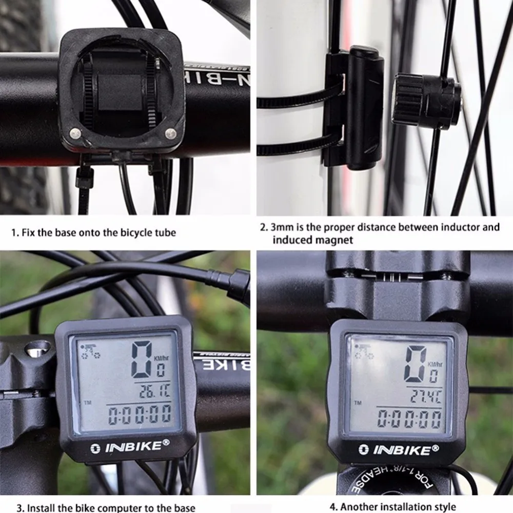 Проводной велосипедный компьютер INBIKE с водонепроницаемой подсветкой, велосипедный компьютер, цифровой велосипедный спидометр, велокомпьютер, одометр