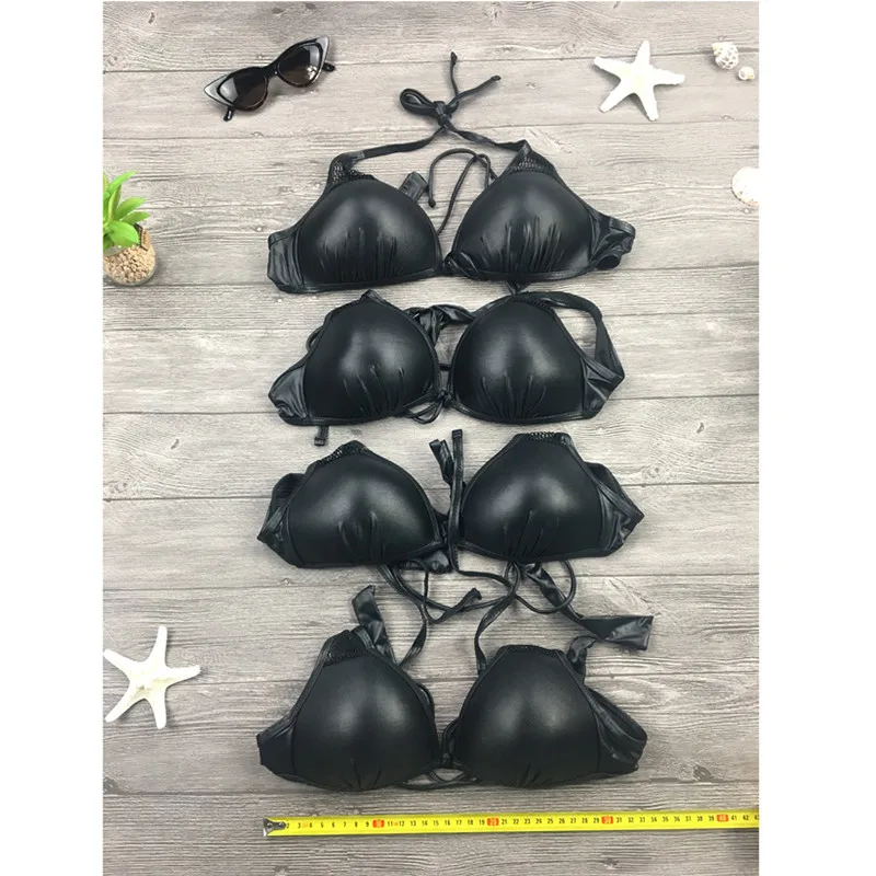 Высококачественное 2018 черное сексуальное женское бикини пуш-ап купальник с