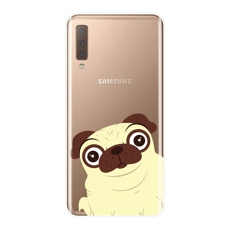 No.8 Задняя крышка для samsung Galaxy A6 A8 Plus A5 A7 силиконовый мягкий Мопс Французский бульдог чехол для телефона для samsung A3 A5 A7 - Цвет: No.8