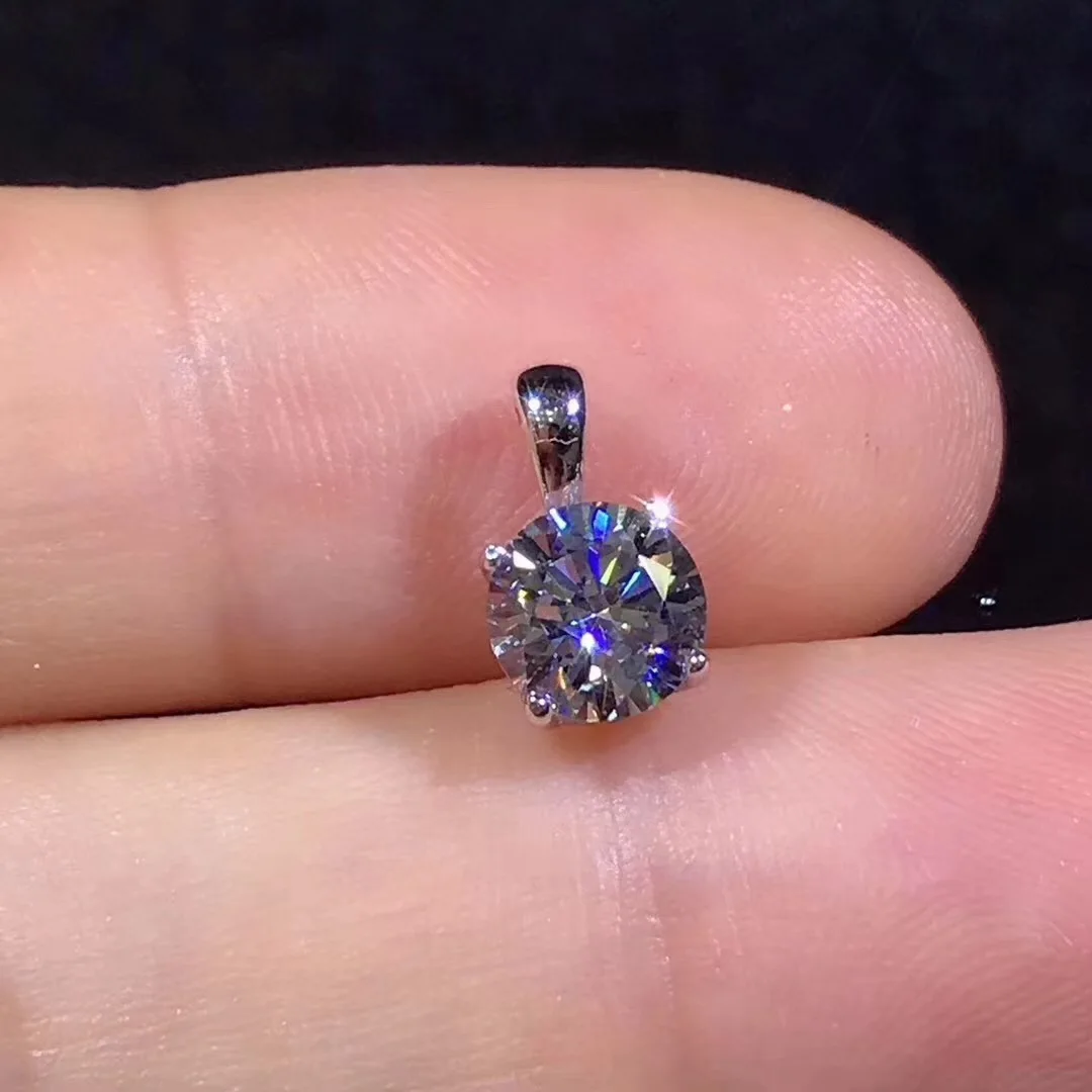 Круглые серебряные подвески из муассанита с изображением стихов еврей 1ct D VVS Роскошные подвески из муассанита Weding для женщин