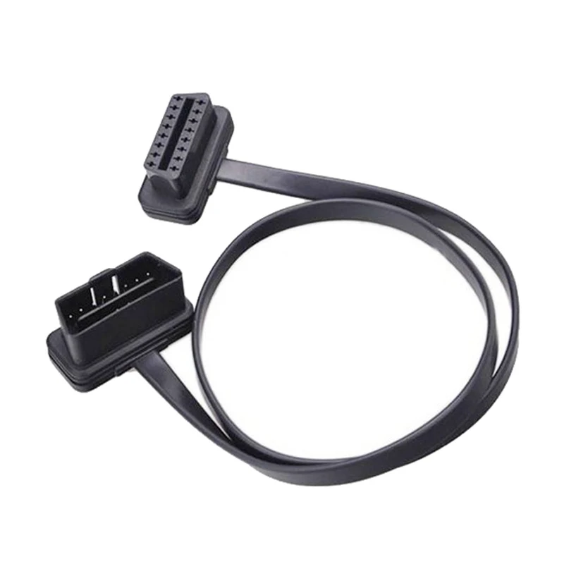 Диагностический кабель ELM327 плоский тонкий кабель-лапша OBD2 OBDII OBD 16 контактов 0 6 м 1
