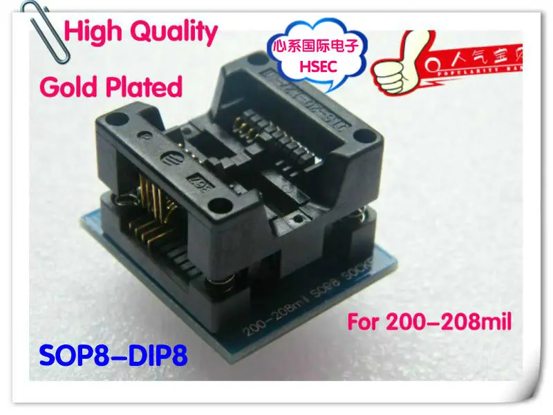 Бесплатная доставка SOP8 в розетку DIP8/Φ/SOIC8 DIP8 широкий разъем мил sop8 адаптер