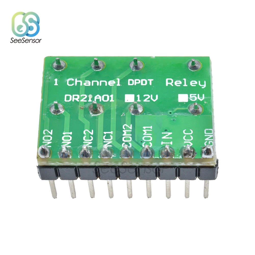 DR21A01 Mini DC 5 в 12 1 канальный DPDT релейный модуль полярность разворот переключатель