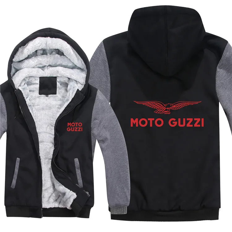 Зимние толстовки moto guzzi, мужские пальто на молнии, флисовая утепленная мужская Толстовка moto guzzi, пуловер