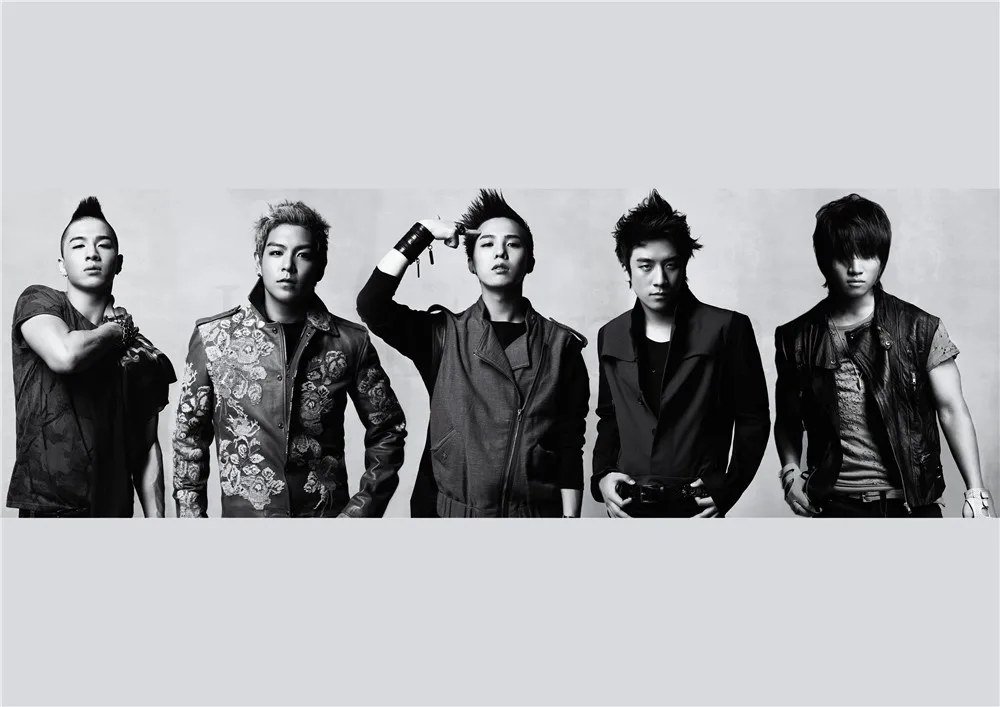BIG BANG постеры, K-POP, музыка, белая бумага с покрытием, печать, высокое разрешение, украшение для дома, гостиная, спальня, бар, домашнее искусство, бренд