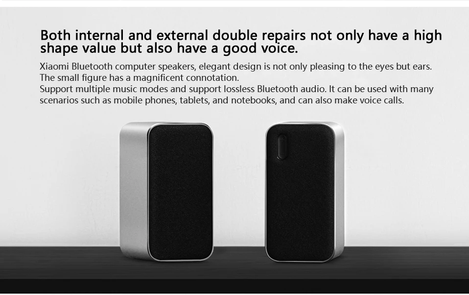 Xiaomi Bluetooth компьютерный динамик 12 Вт 2,4 ГГц беспроводной портативный двойной бас стерео AUX DSP светодиодный индикатор с микрофоном