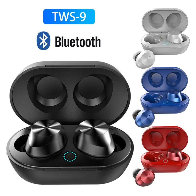 2019 Новый TWS 9 Bluetooth наушники сенсорный Водонепроницаемый гарнитура 5 0 True