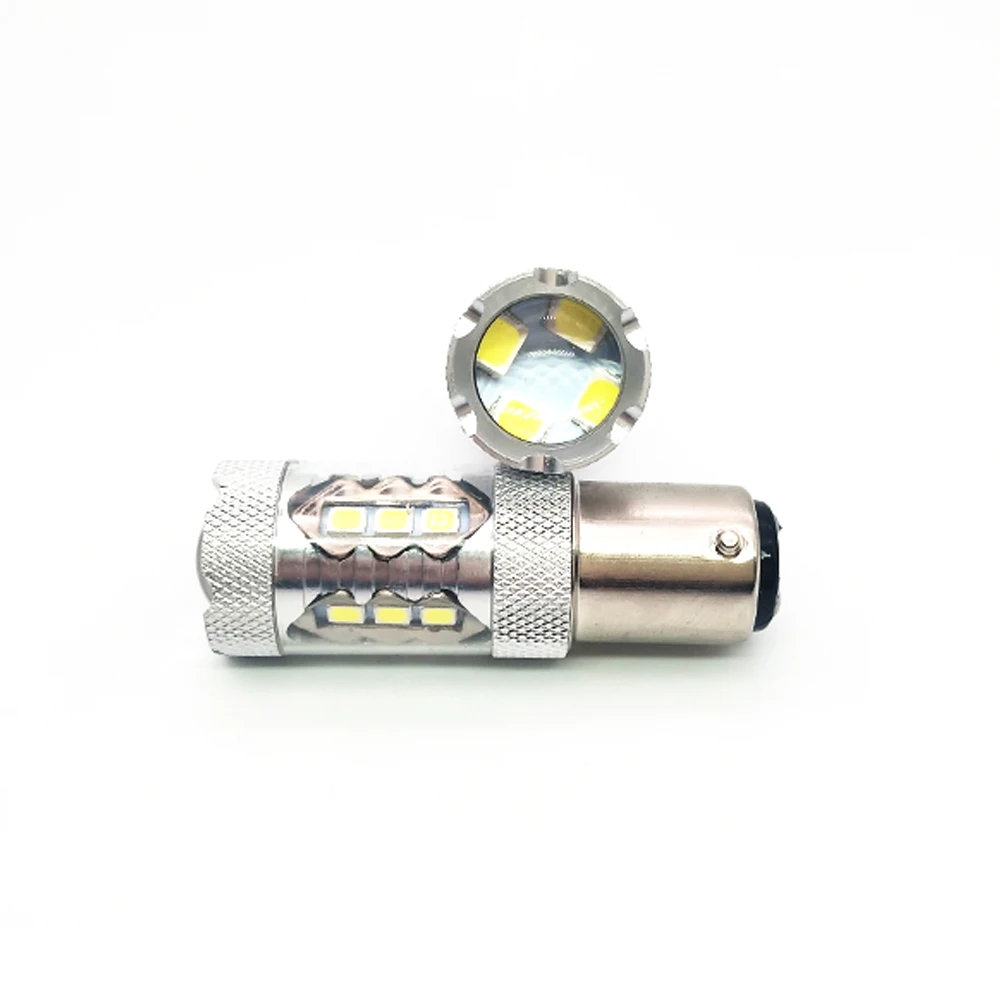 Уэлбек 1157 2057 2357 7528 BAY15D 16-SMD 3030 светодиодный свет лампы 6000 К белый с проектором