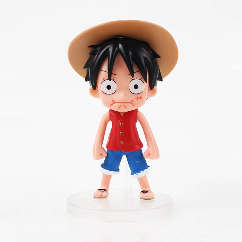 3 шт./лот 10 см Monkey D Luffy New World Q Version мини ПВХ экшн-фигурка Аниме Модель Коллекционная
