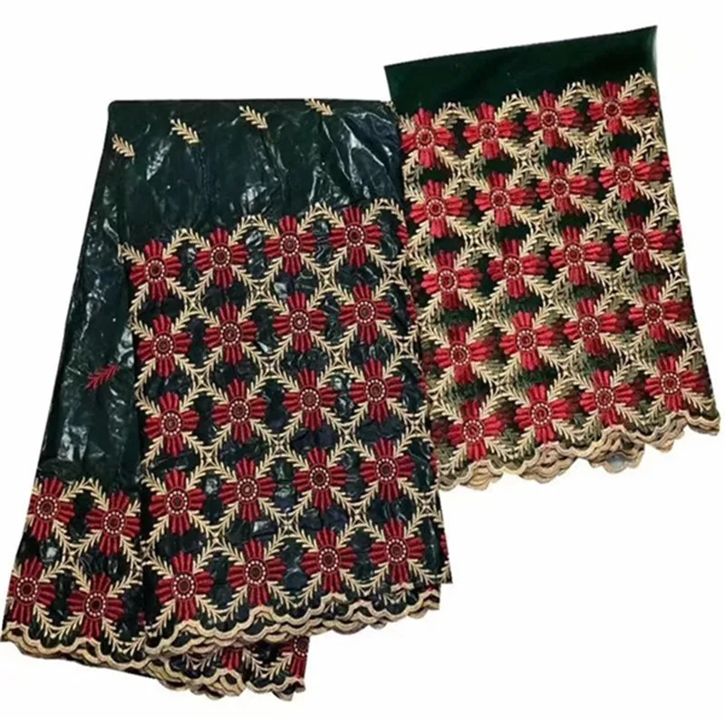 Новый дизайн Bazin Riche Getzner 2019 черный цвет африканская кружевная жаккардовая парча