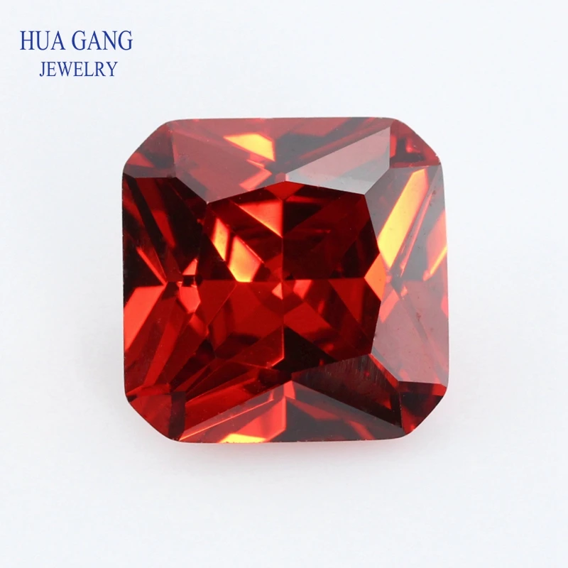 

3x3~20x20mm 5A Color Garnet Square Octangle Shape Princess Cut CZ Stone Synthetic Gems Cubic Zirconia