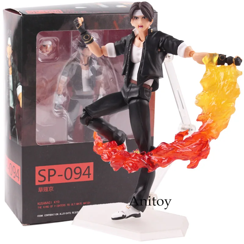 Figma 094 with box Король бойцов 98 конечный матч Figma SP-094 Кио Кусанаги/Figma SP-095 Iori Yagami ПВХ Фигурки Коллекционная модель игрушки - Цвет: Figma 094 with box