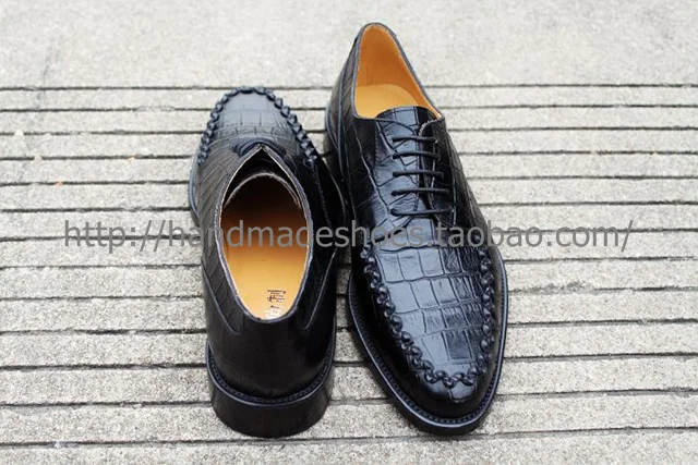 Пользовательские ручной кожи питона кожа цвет необычные серый мужская обувь