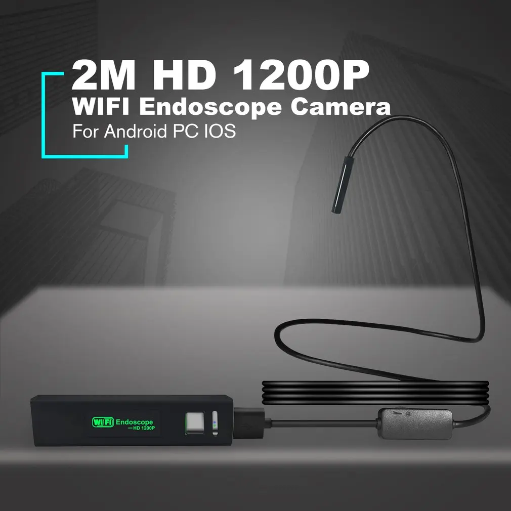 Wifi эндоскоп камера HD 1200 P 2 M водонепроницаемый 110A жесткий провод 8 мм светодиодный