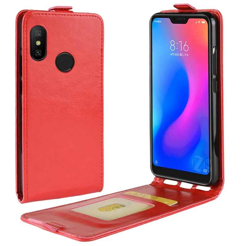 Вертикальный флип чехол для Xiaomi Redmi 6 про случай 5 84 дюймов телефон Случаи кожаный