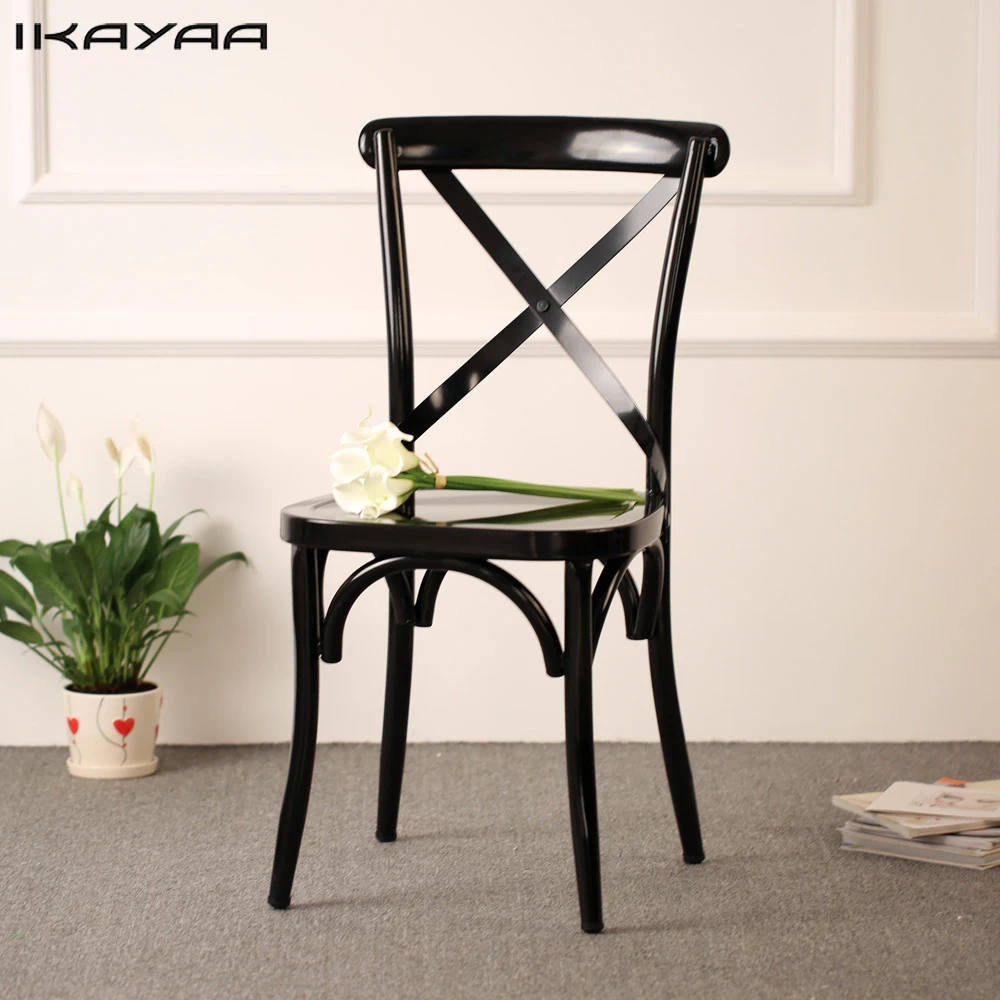 IKayaa промышленный стиль металлические кухонные обеденные стулья стул